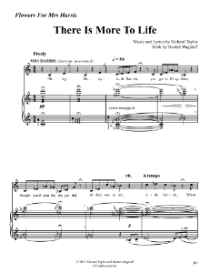 Flowers For Mrs Harris - "There Is More To Life" (Sheet Music)
