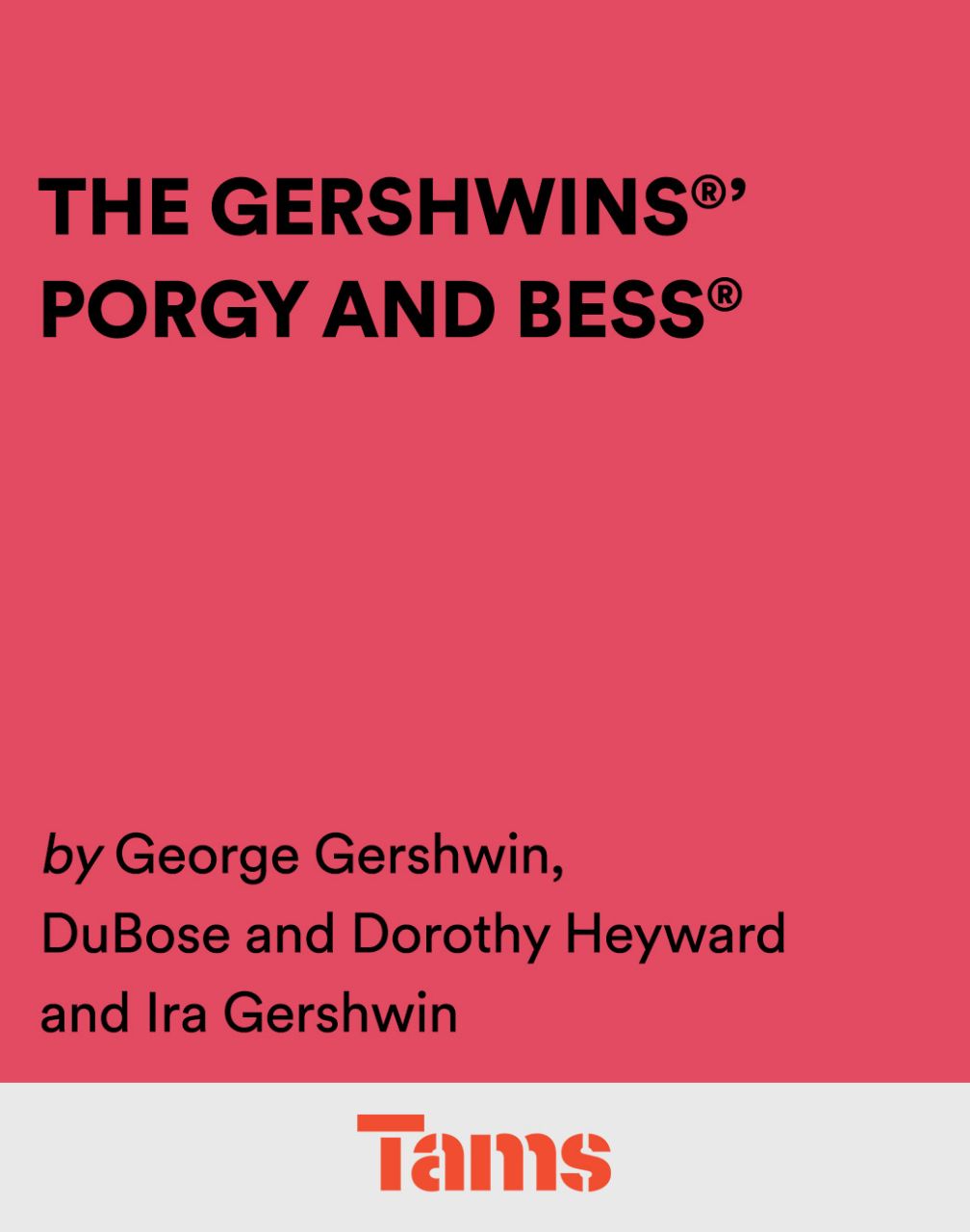 The Gershwins®' Porgy and Bess® official catalogue artwork